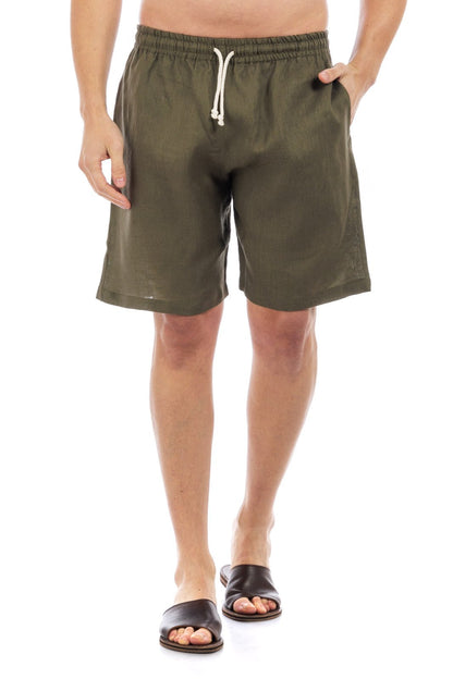 Linen Drawstring Shorts by CAPRI LIFESTYLE