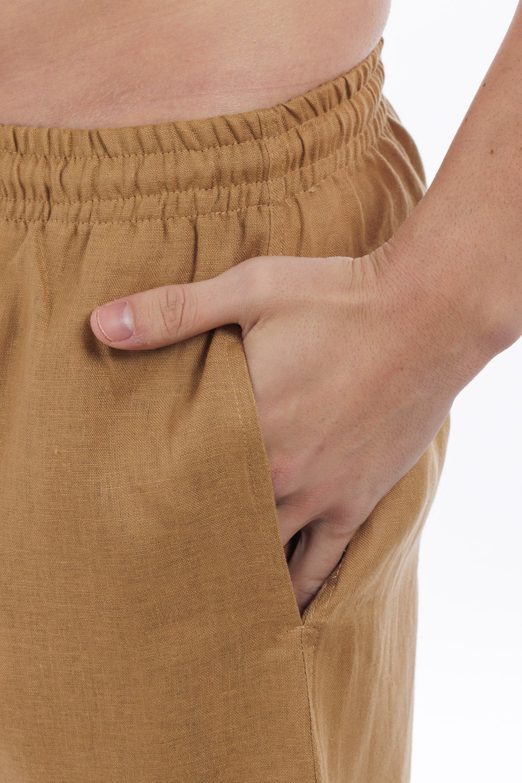 Linen Drawstring Shorts by CAPRI LIFESTYLE