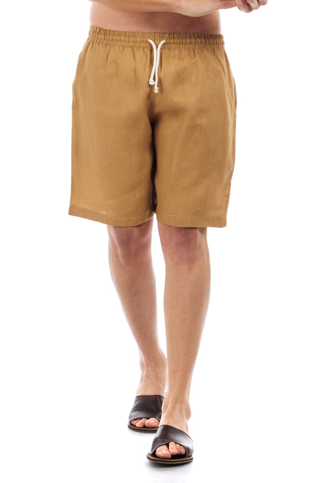 Linen Drawstring Shorts by CAPRI LIFESTYLE