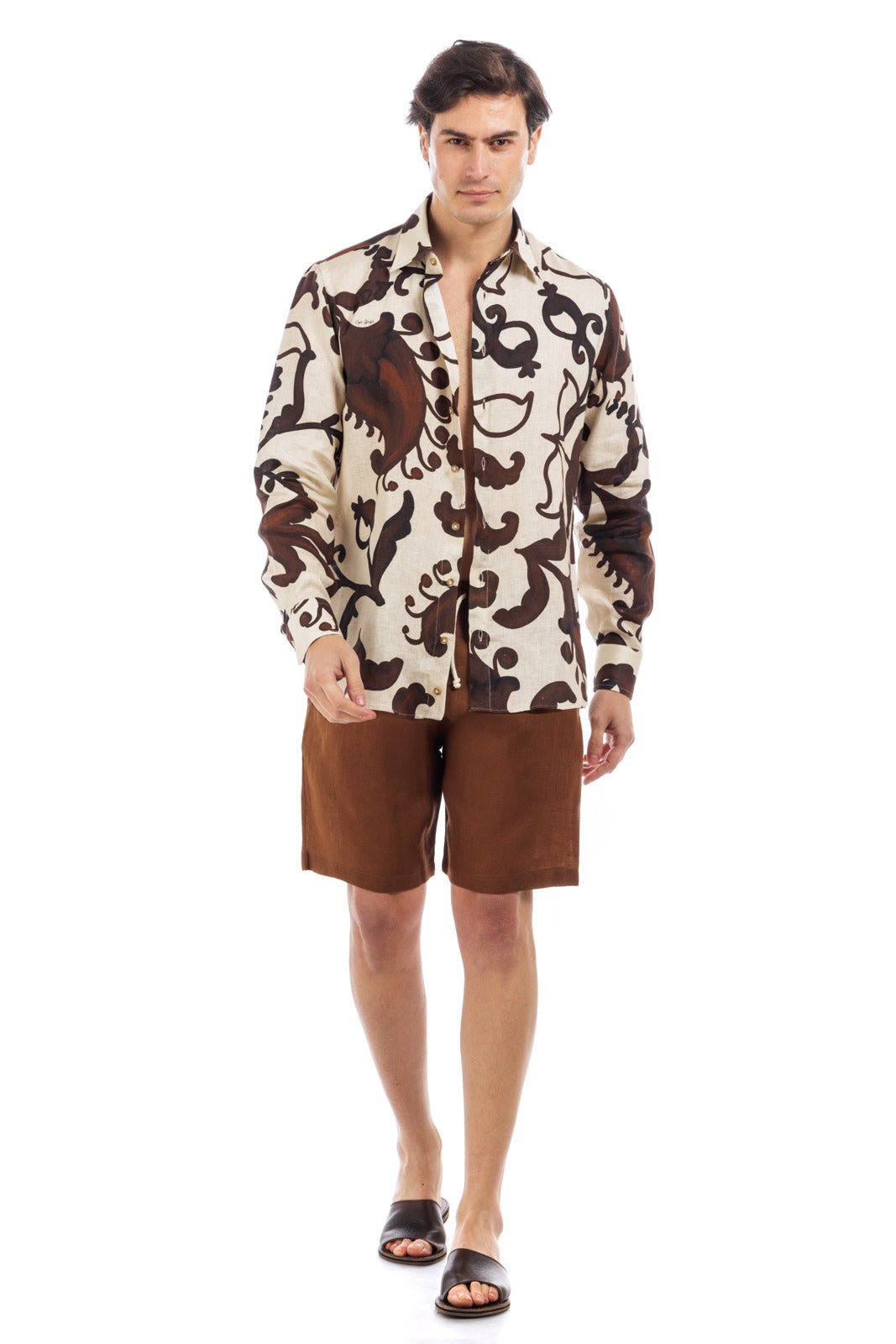 Linen Drawstring Shorts by CAPRI LIFESTYLE