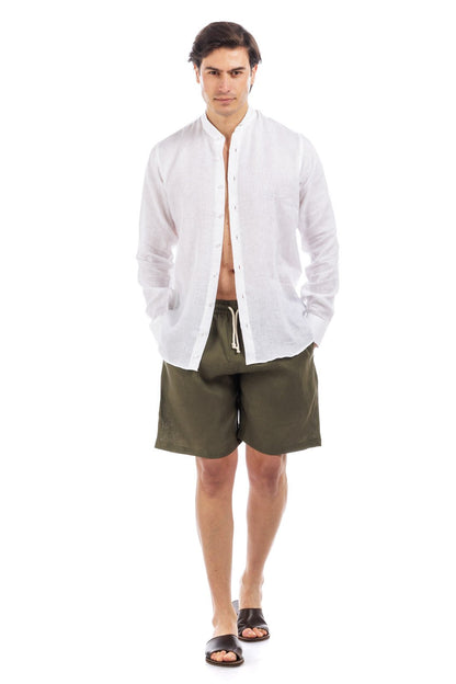 Linen Drawstring Shorts by CAPRI LIFESTYLE