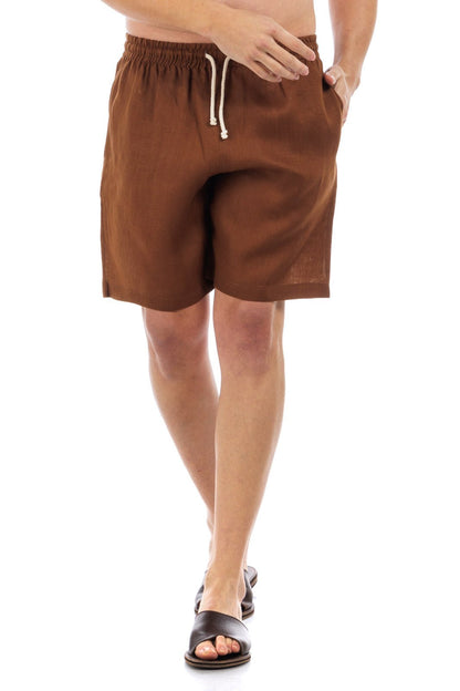 Linen Drawstring Shorts by CAPRI LIFESTYLE