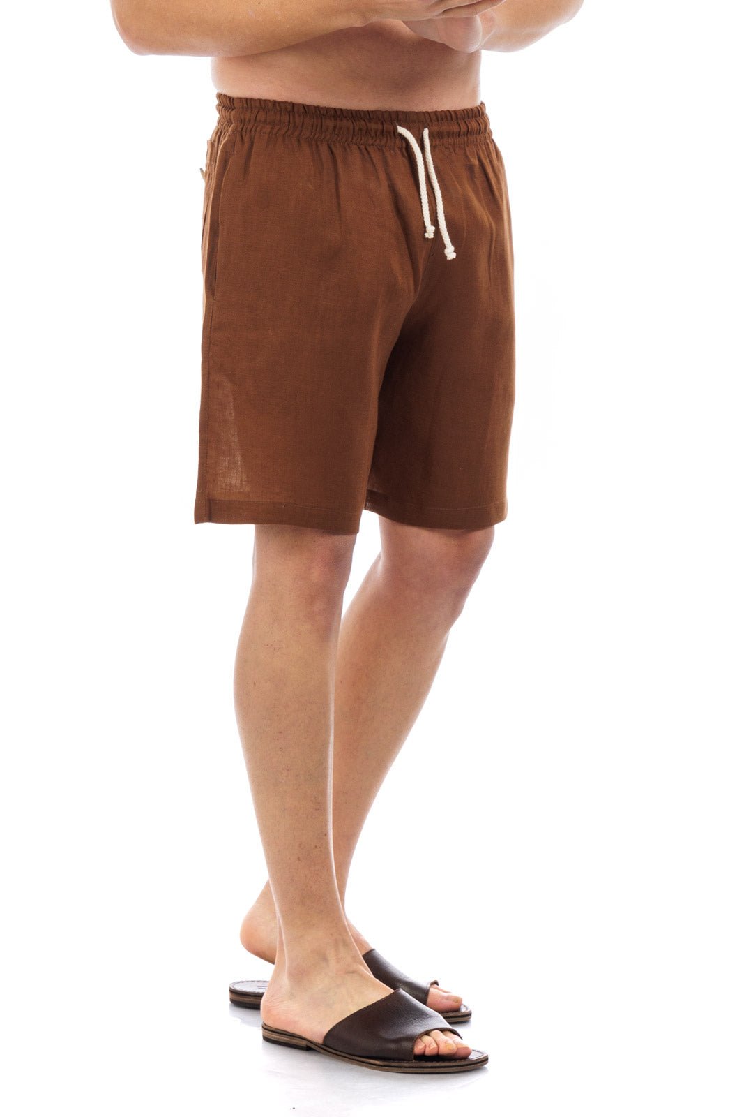 Linen Drawstring Shorts by CAPRI LIFESTYLE