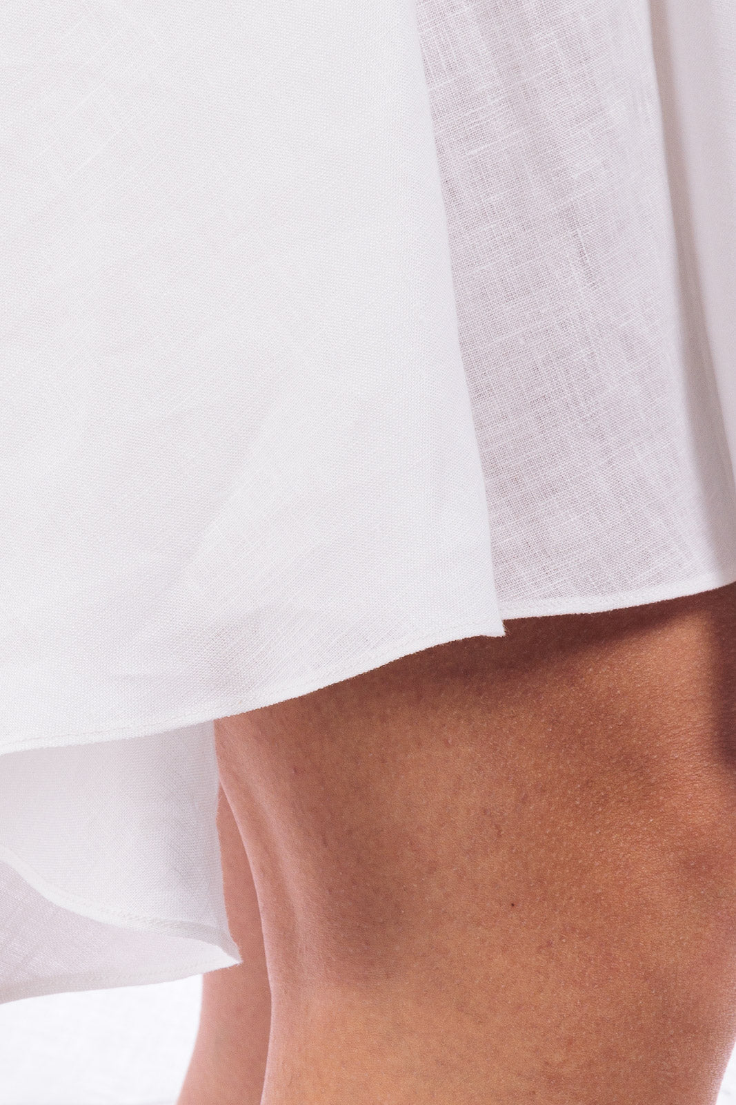 Linen Flare Coverup (with Lace details)