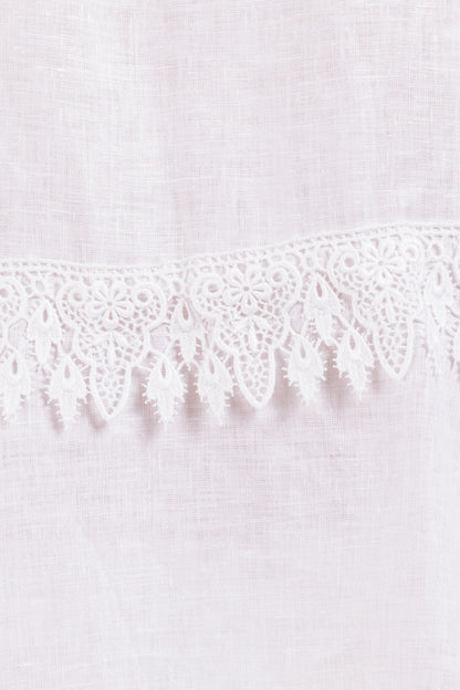 Linen Flare Coverup (with Lace details)