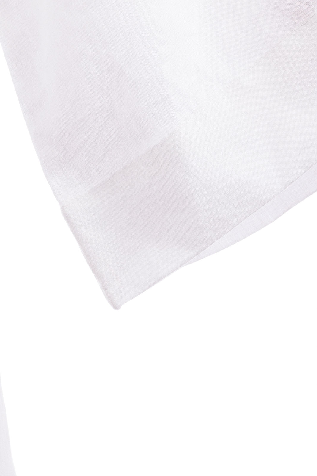 Linen Kimono Style Short Robe (with Flower Applique)