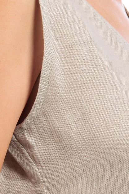 Linen Long Abaya Dress - by CAPRI LIFESTYLE