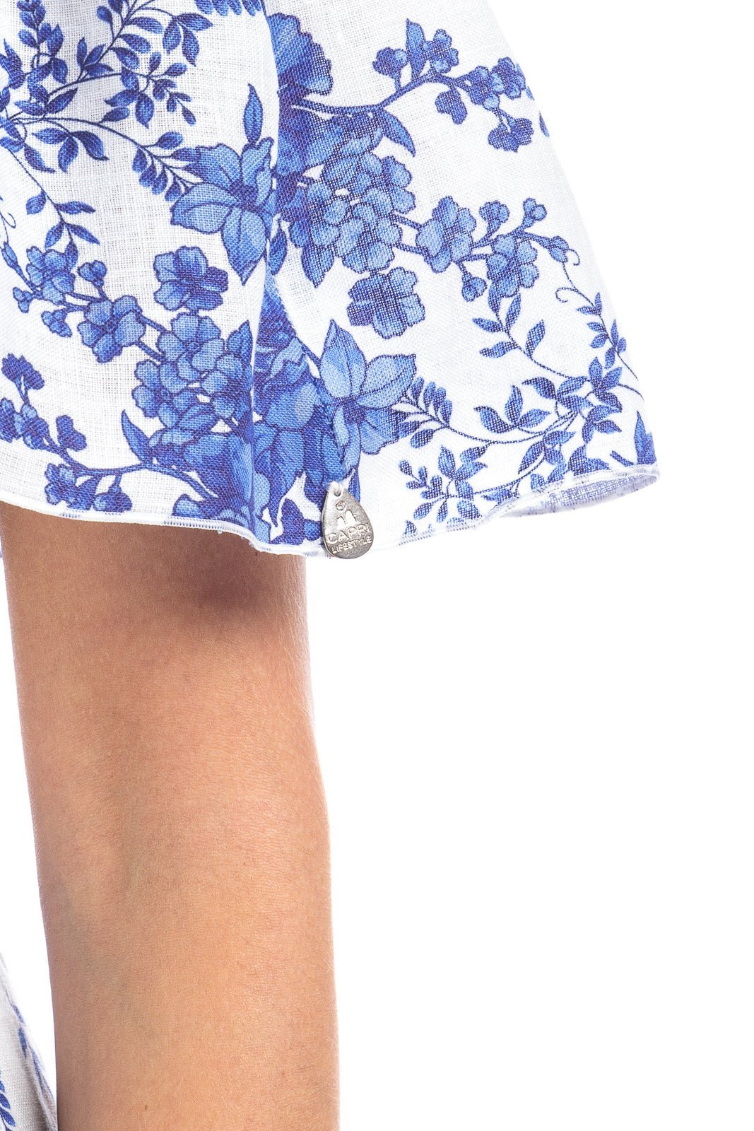 Linen Off - Shoulder Crop - Green - Women&