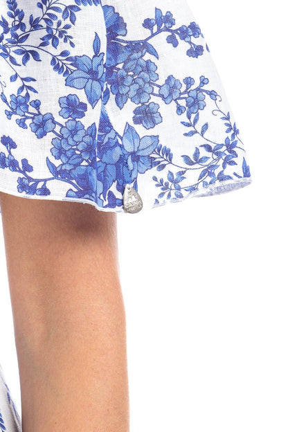 Linen Off - Shoulder Crop - Green - Women&