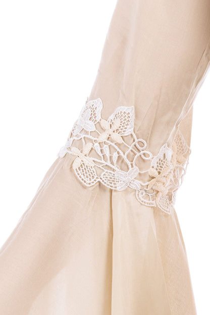 Long Wrap Dress (with lace finish)