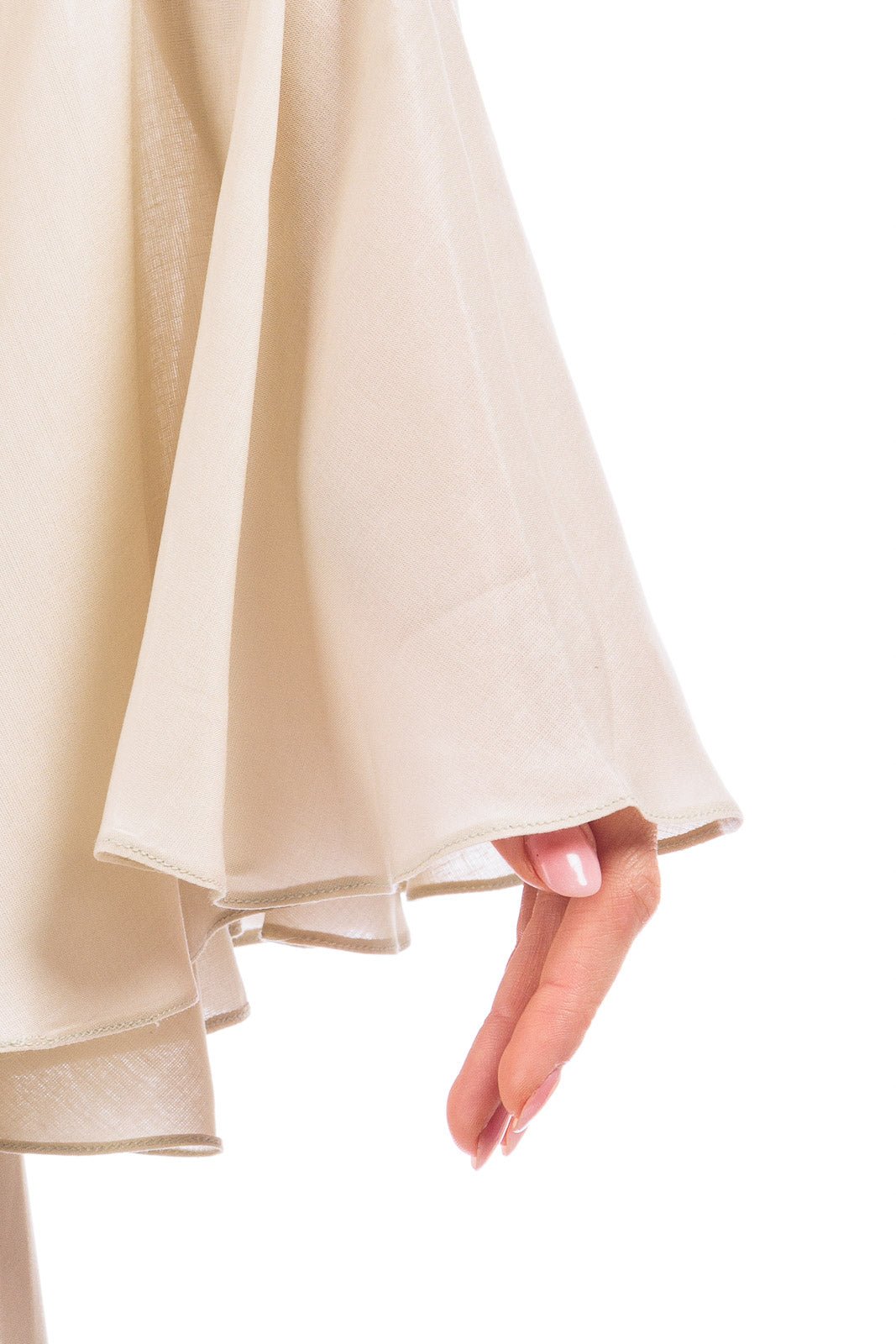 Long Wrap Dress (with lace finish)