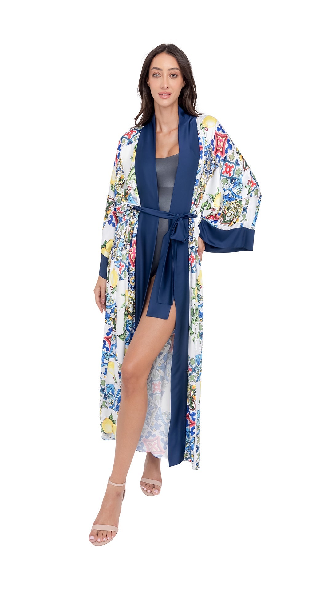 NERANO Long Robe with belt - - by CAPRI LIFESTYLE – CAPRI LIFESTYLE