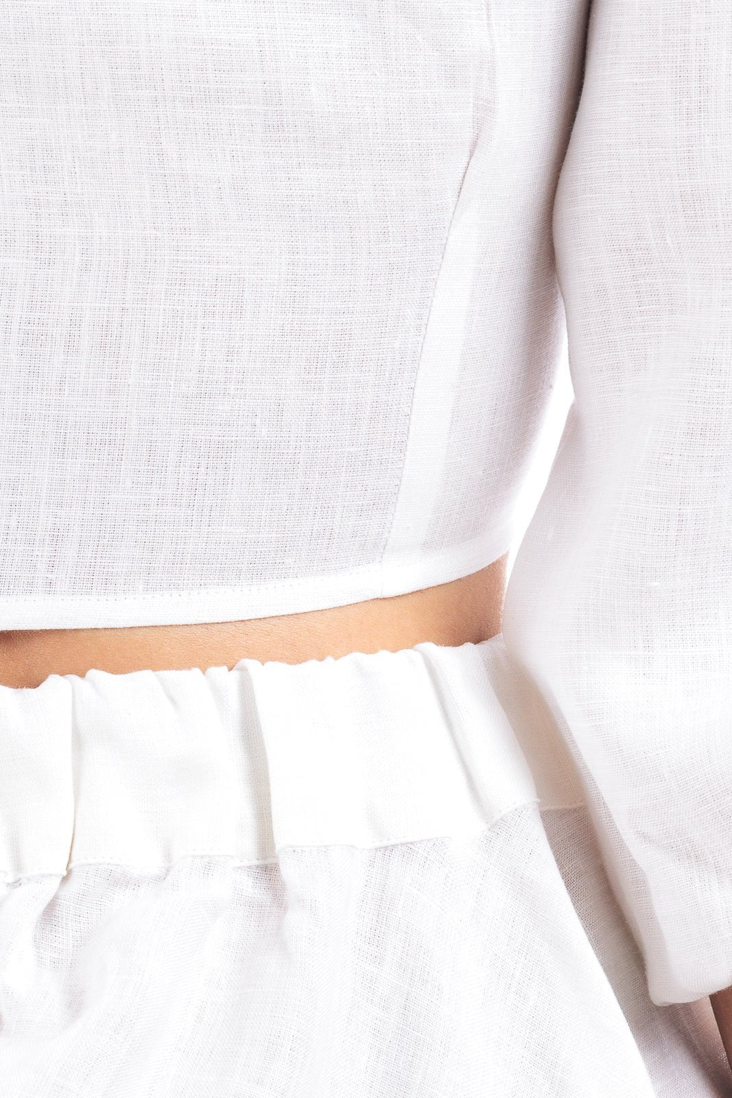 Plain Linen Flowy Blouse - Women&