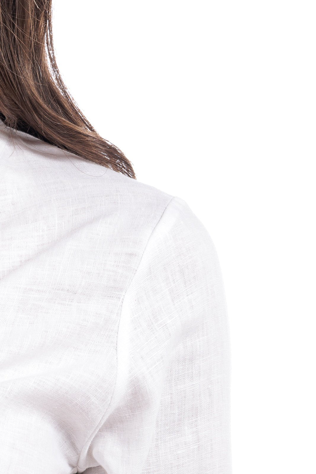 Plain Linen Flowy Blouse - Women&