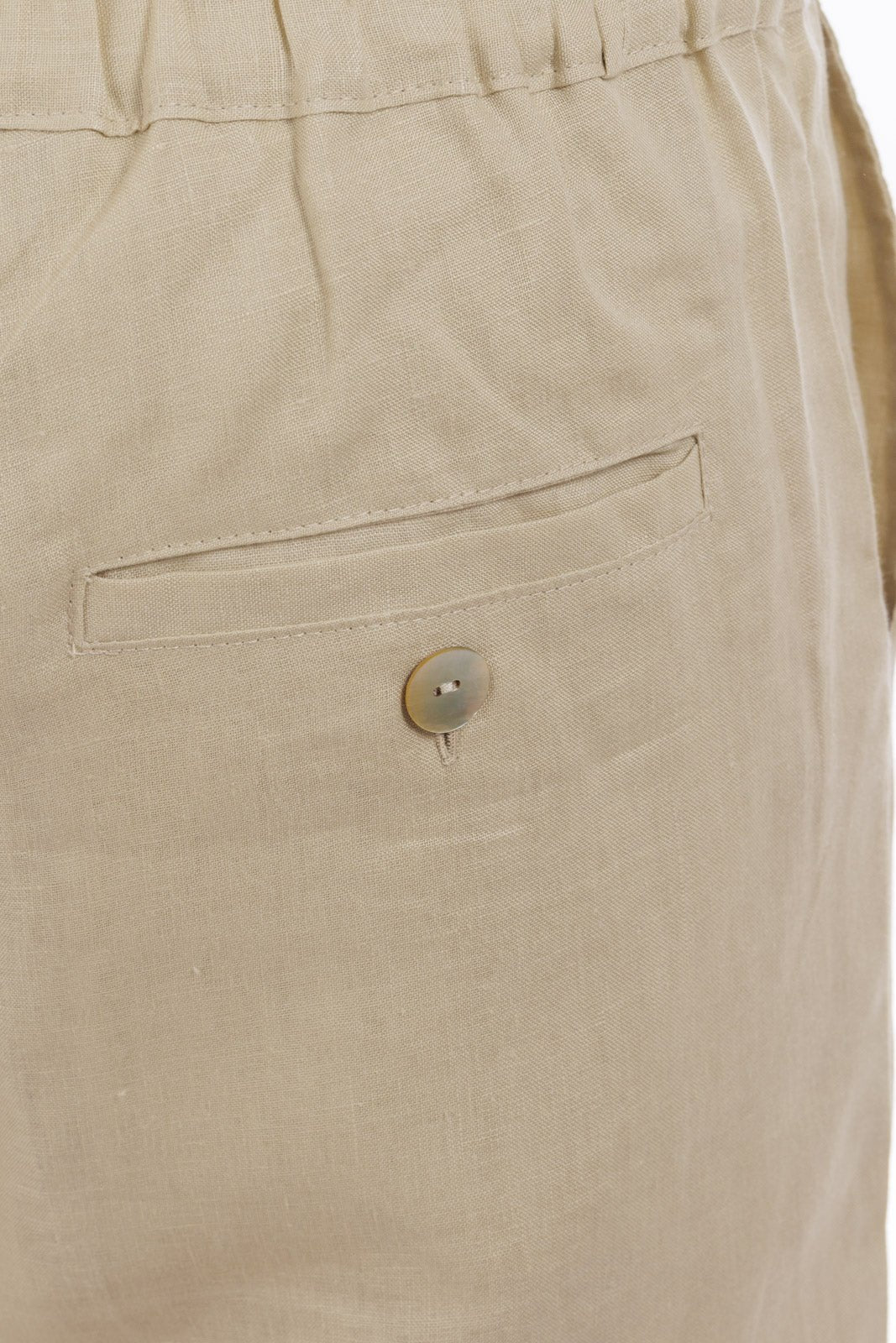 Plain Linen Shorts Bermuda