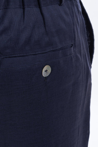 Plain Linen Shorts Bermuda