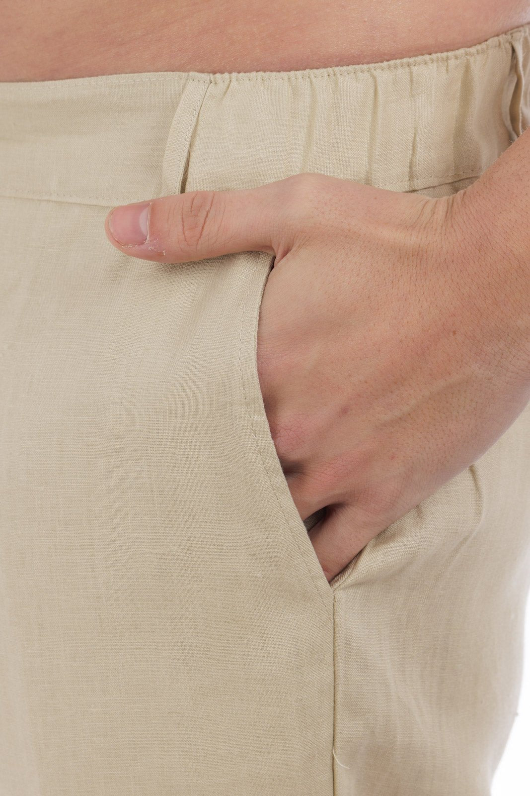 Plain Linen Shorts Bermuda