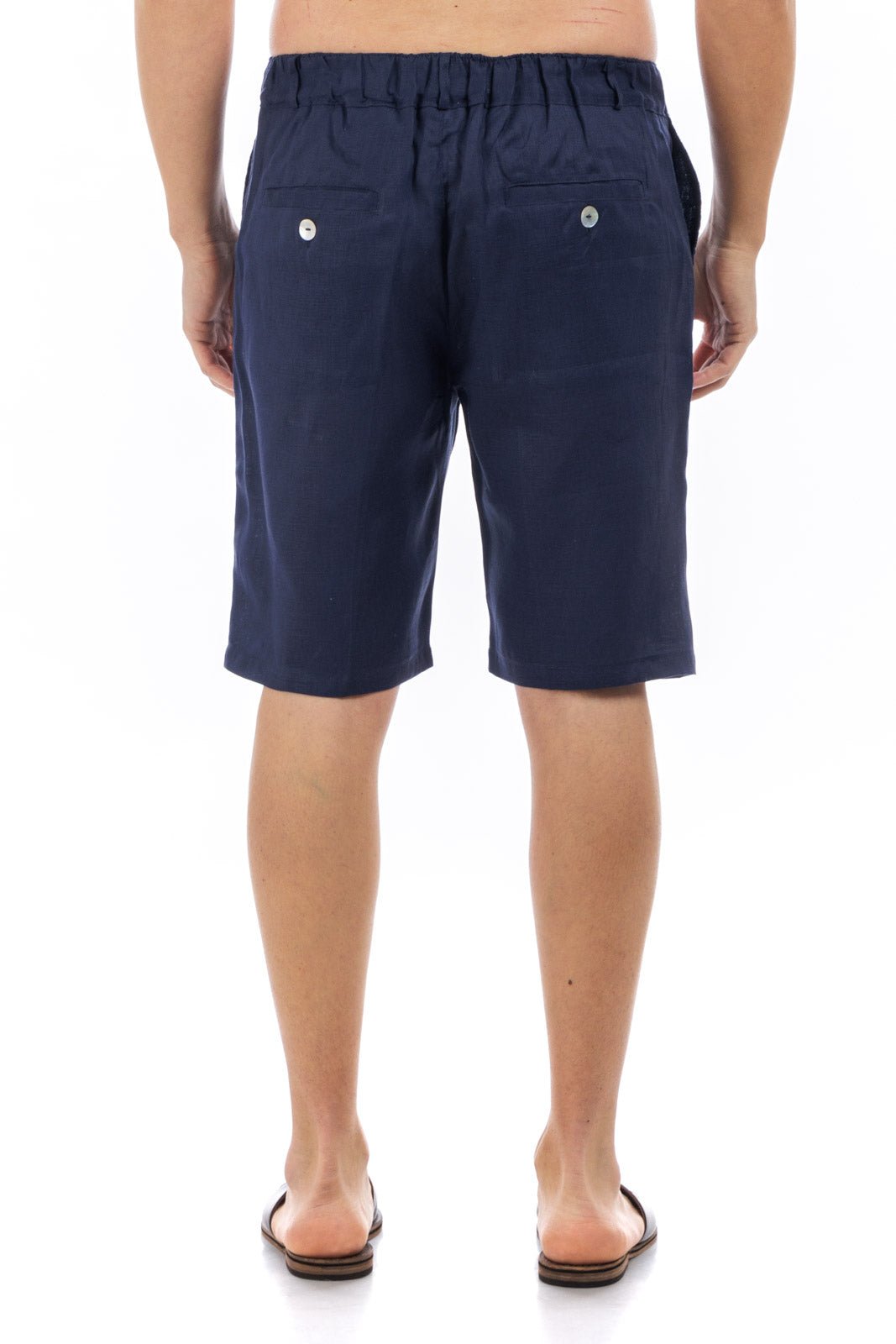 Plain Linen Shorts Bermuda