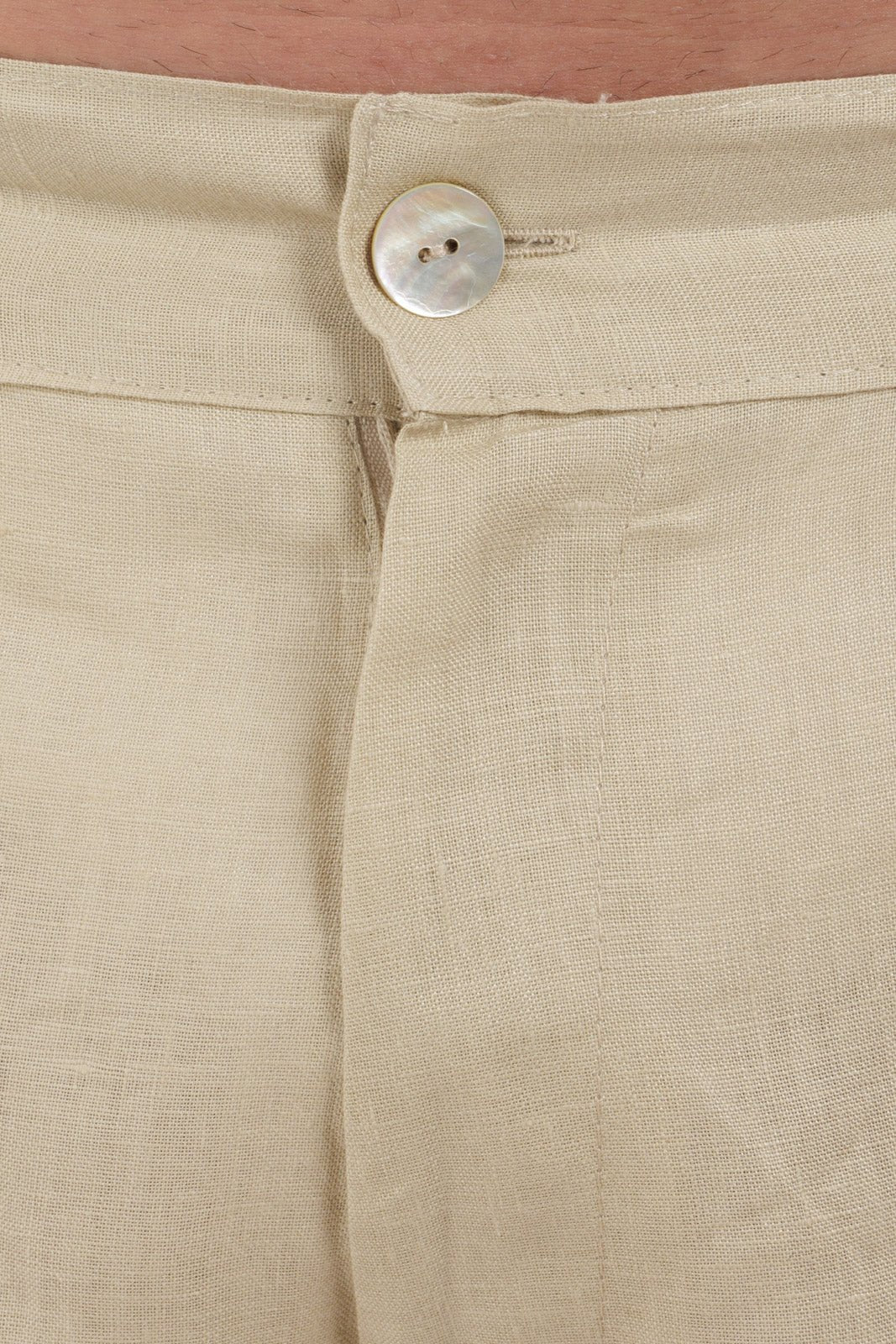 Plain Linen Shorts Bermuda