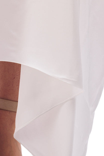 Plain Silk V-neck Kaftan