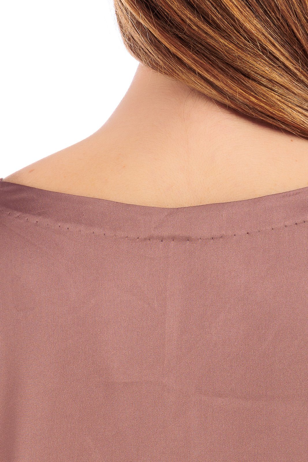 Plain Silk V-neck Kaftan