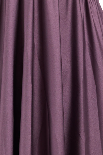 Plain V-neck Silk Dress