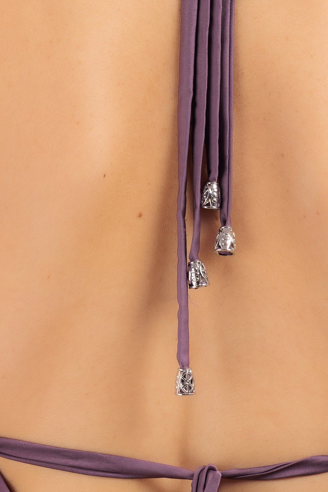 Plain V-neck Silk Dress