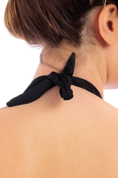 PLAIN V-NECK SWIMSUIT