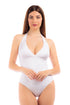 Plain V-Neck Swimsuit by CAPRI LIFESTYLE