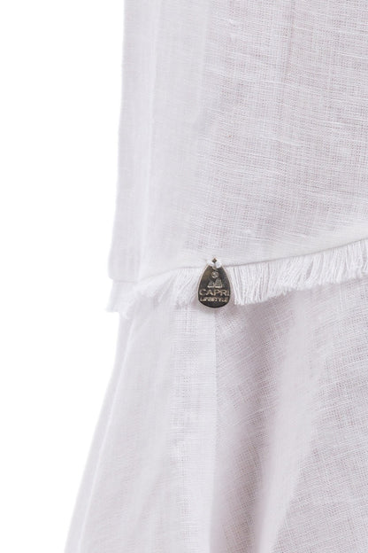 Pure Linen Raffeld Skirt With Elegant Hand - Finished Details - Linen Shirts - by CAPRI LIFESTYLE