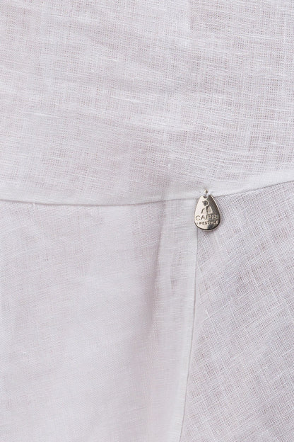 Pure Linen ruffled skirt