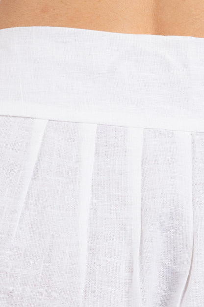 Pure Linen ruffled skirt