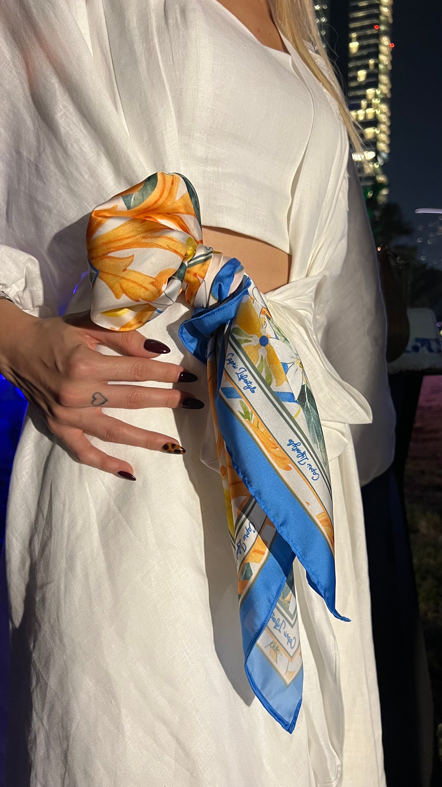 Pure Silk Scarf - Lemon - WOMEN - by CAPRI LIFESTYLE