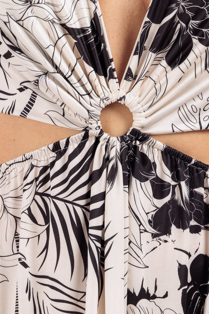 Sexy Hallow Out V-Neck Long Maxi Dress