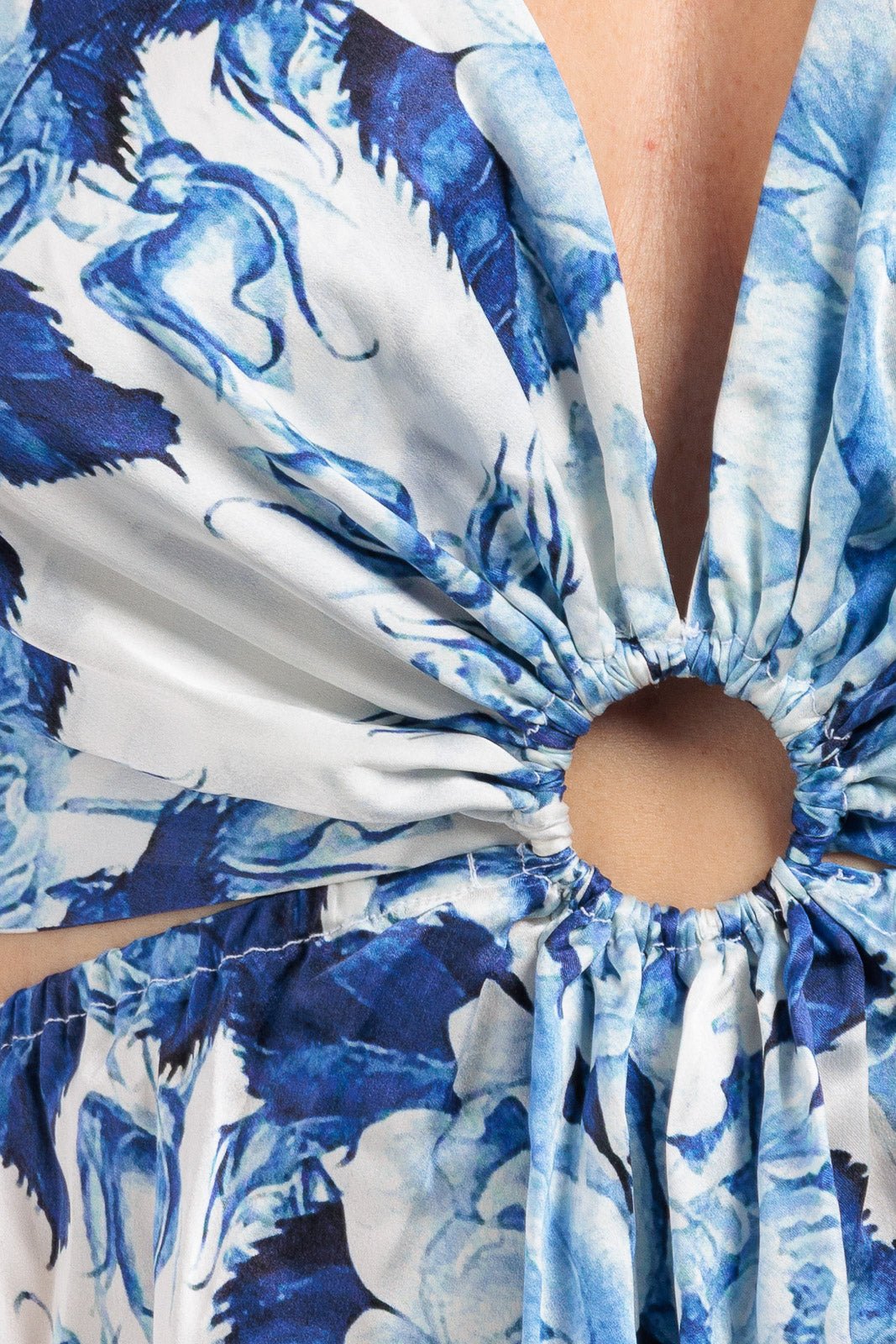 Silk Hallow Silk Out Maxi Dress With Ring - by CAPRI LIFESTYLE