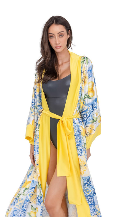 SORRENTO Long Robe with belt by CAPRI LIFESTYLE