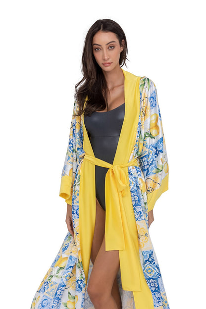 SORRENTO Long Robe with belt by CAPRI LIFESTYLE