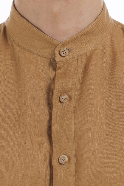 Round Neck Linen Shirt