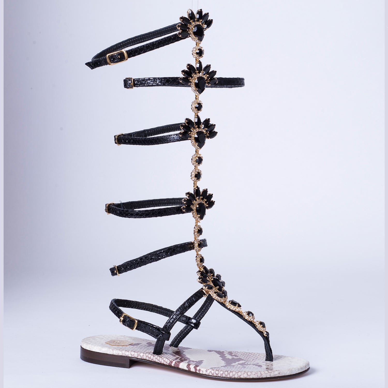 CL05A10 - RIVROC- Strappy Gladiator Boots Sandal - CAPRI LIFESTYLE READY MADE GARMENTS TRADING L.L.C