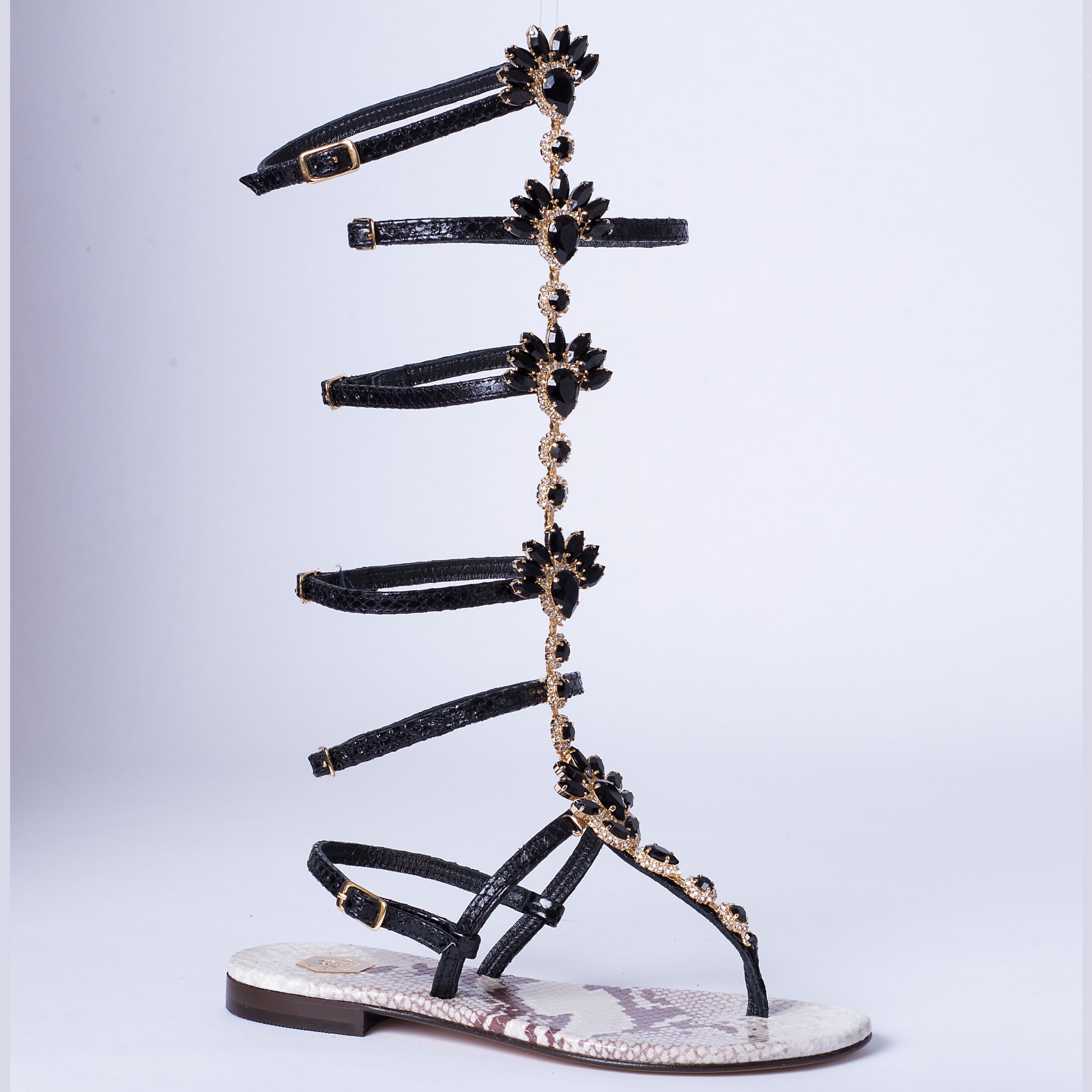 CL05A10 - RIVROC- Strappy Gladiator Boots Sandal - CAPRI LIFESTYLE READY MADE GARMENTS TRADING L.L.C