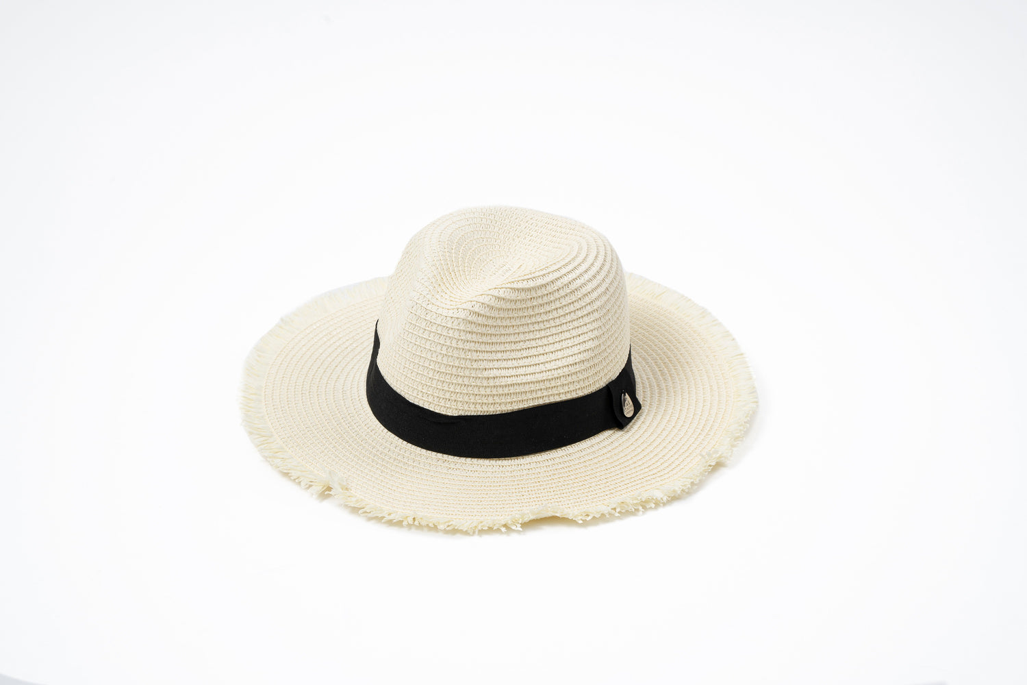 Fedora Straw Hat with Frill Edges