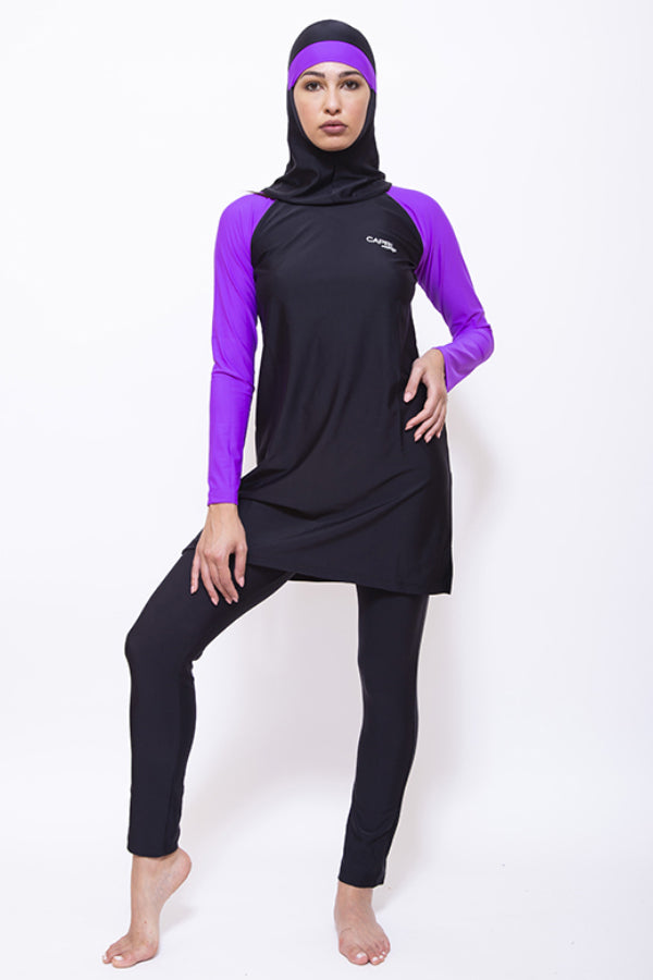 LBK19-Women Matt Burkini with Leggings &amp; Head Cover - CAPRI LIFESTYLE READY MADE GARMENTS TRADING L.L.C