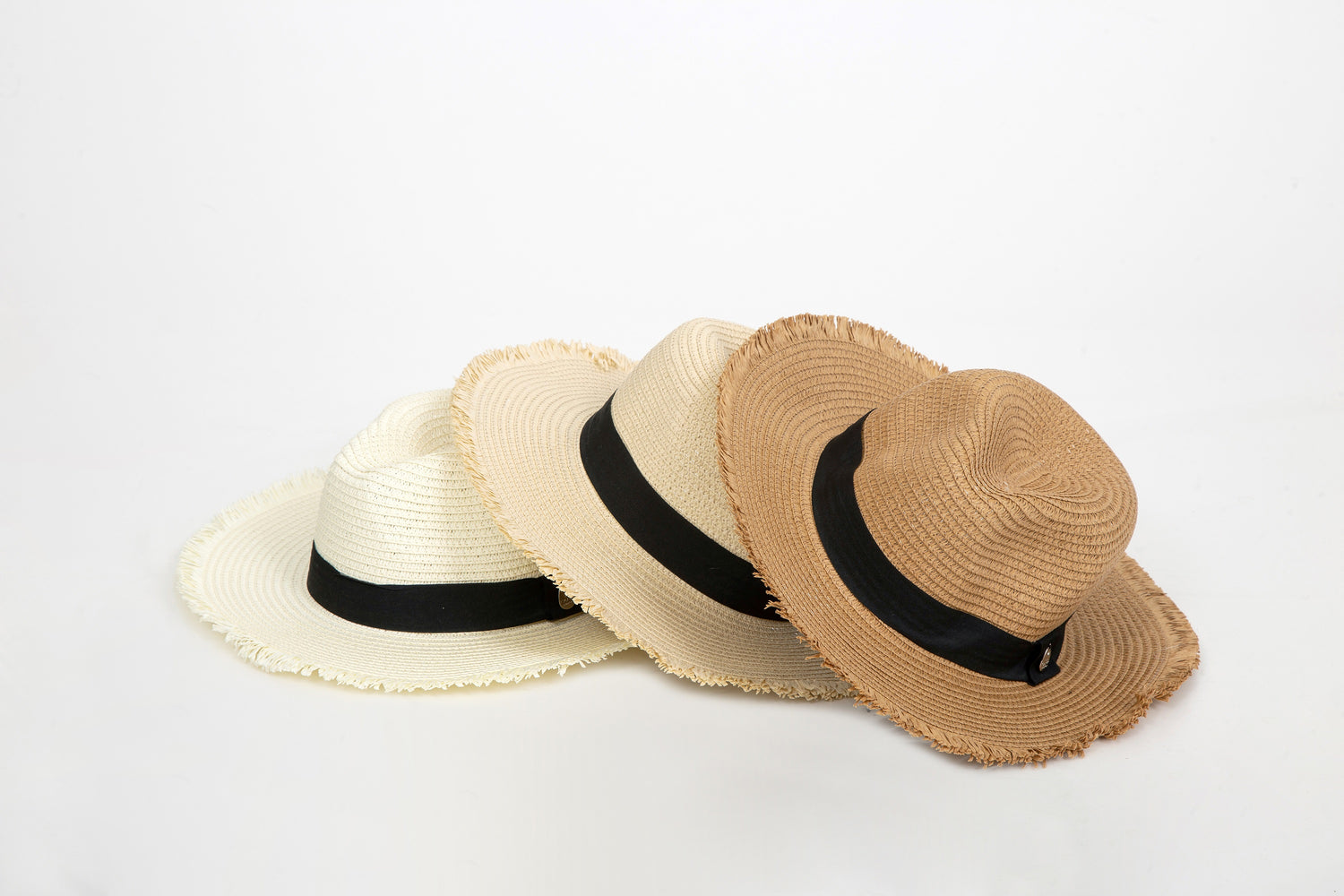 Fedora Straw Hat with Frill Edges
