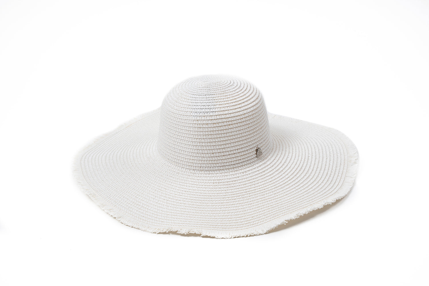 Cappello di paglia floscio con bordi arricciati