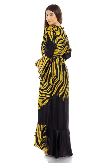 Animalier Silk Kaftan Coverup