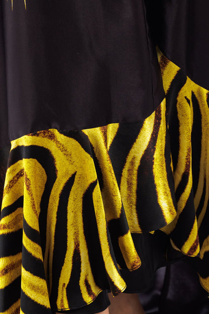 Animalier Silk Kaftan Coverup