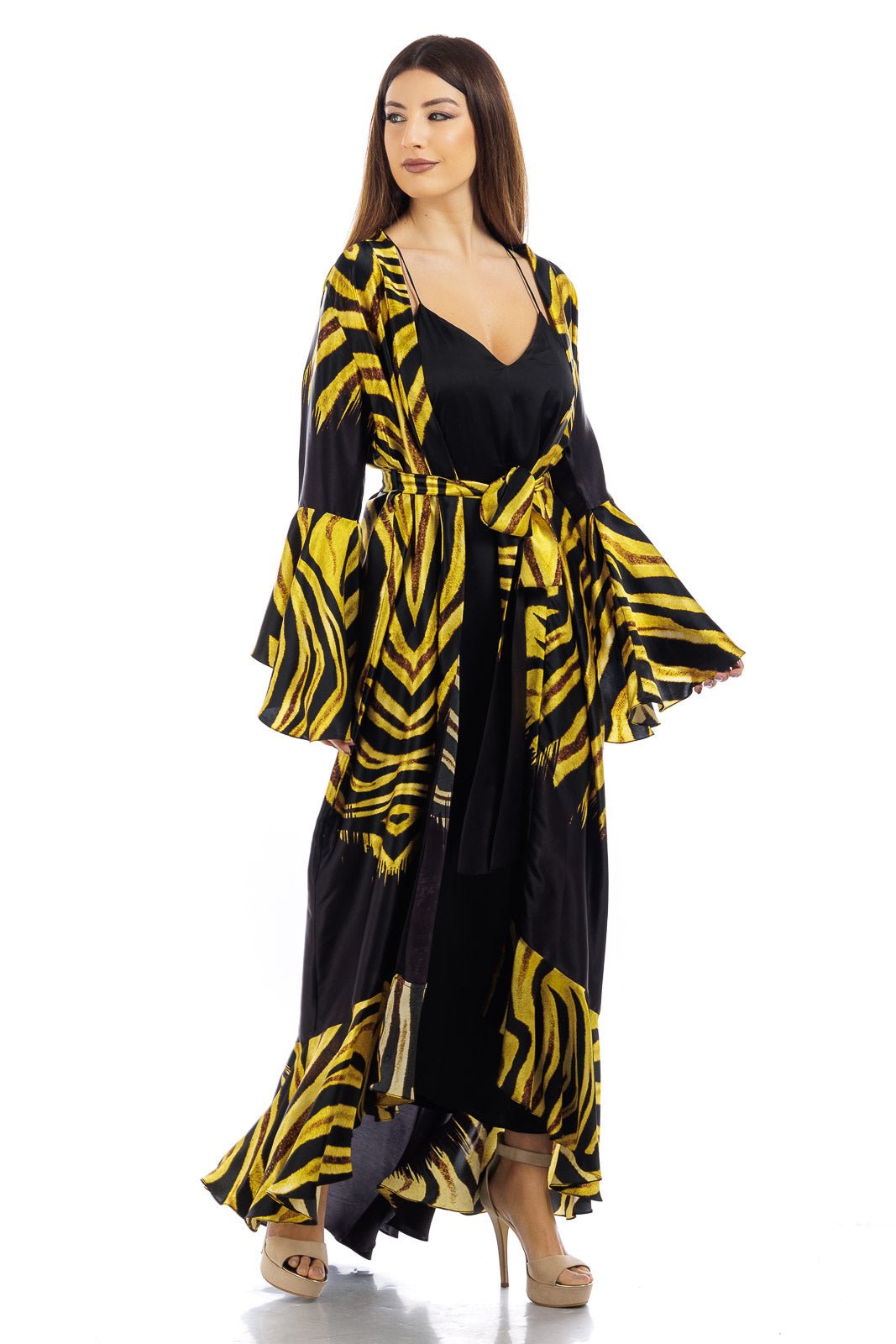 Animalier Silk Kaftan Coverup