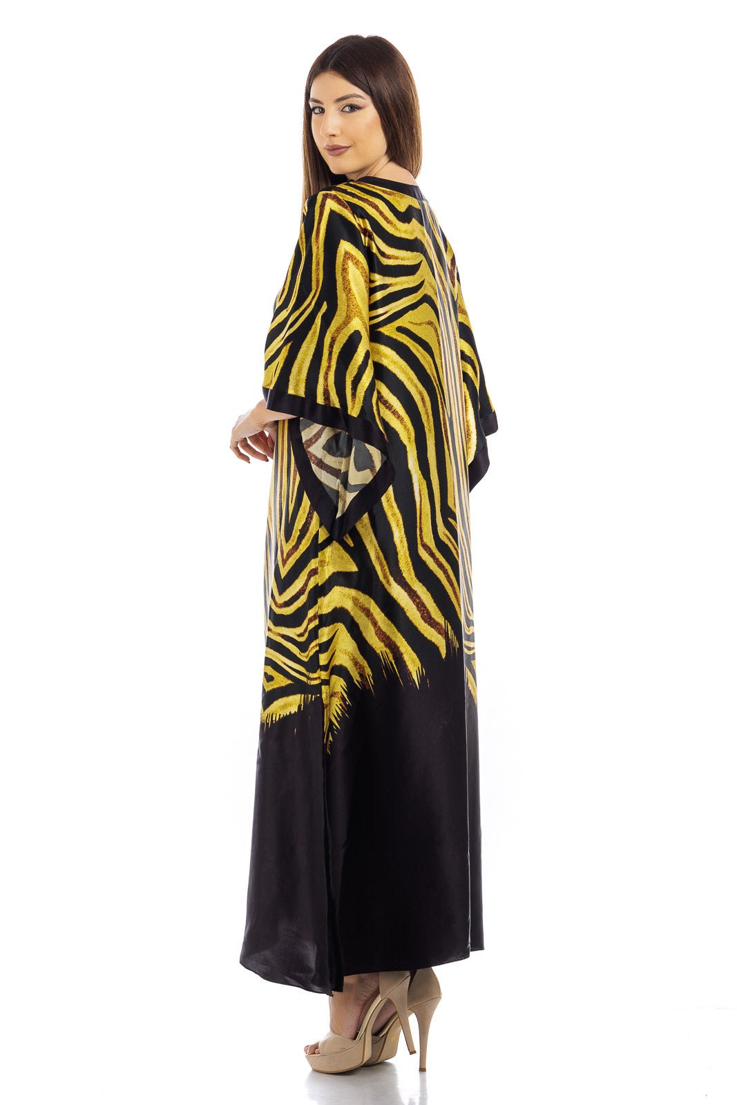 Kaftano in seta animalier