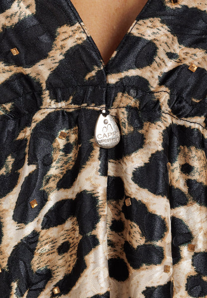 Animalier Silk Rhinestone Dress