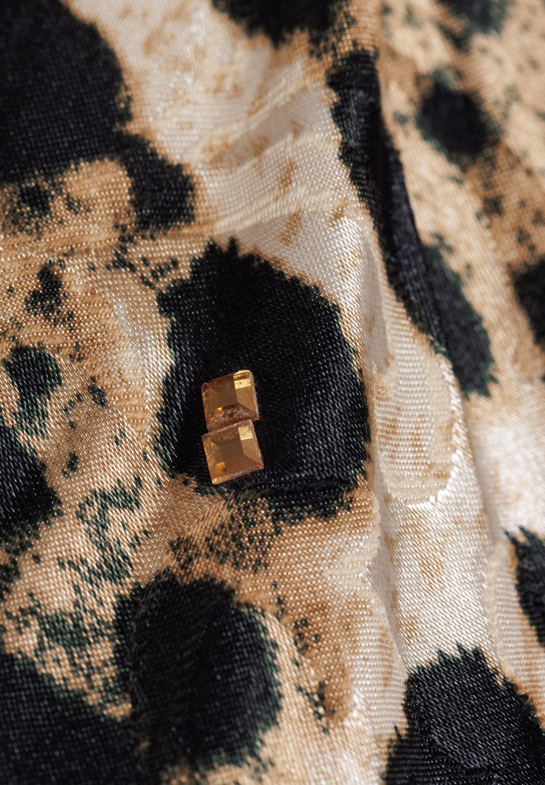 Animalier Silk Rhinestone Dress